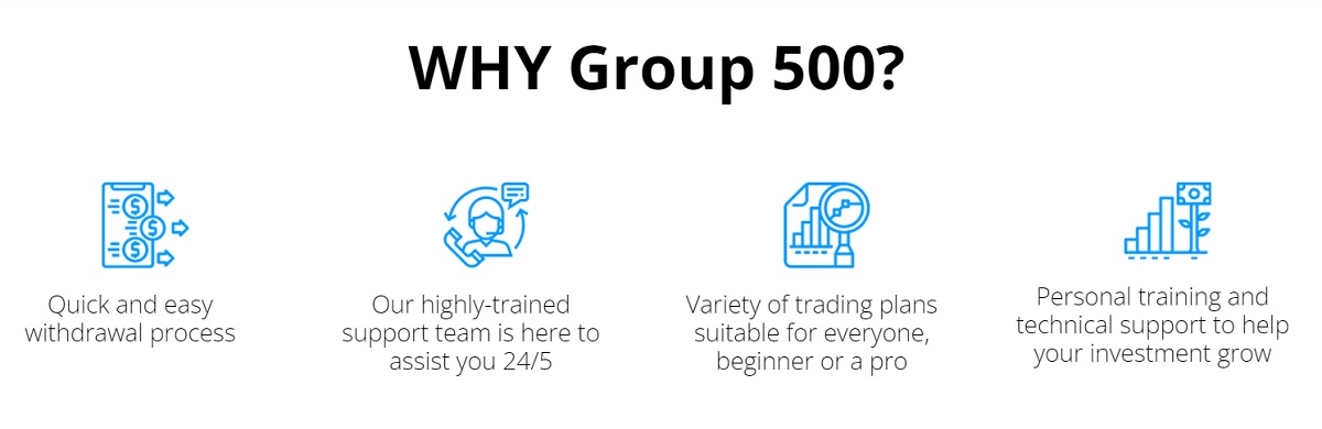Group-500 trading platform